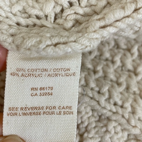 Free People Cotton Cream Ivory Cable Knit Sweater - Picture 6 of 14